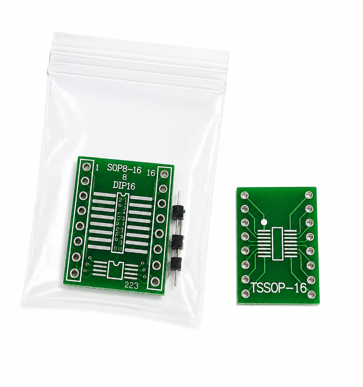 IMG-20260719-WA0056 SOP8 / SOP16 / TSSOP16 إلى DIP16 Adapter PCB - الصورة 1