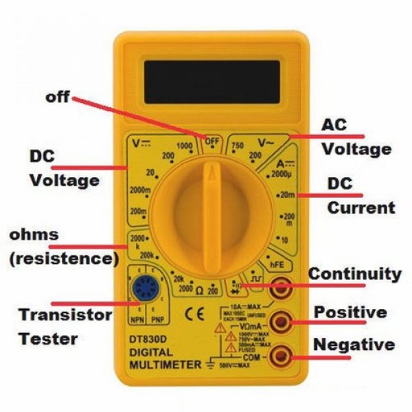 ⁦DT830D Digital Multimeter⁩ - الصورة ⁦4⁩